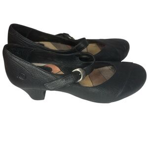 Born Black Leather Mary Jane Heels Sz: 9.5/ 41